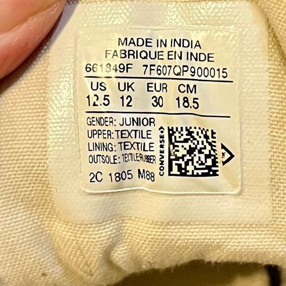 All Star Converse Girl’s Purple Chuck Taylor Zip High Tops 12.5 - Picture 11 of 13